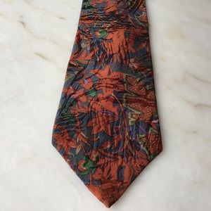 Vintage Yves Saint Laurent Floral Silk Neck Tie
